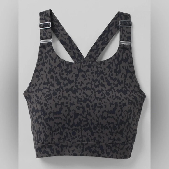 NWT Prana Chakara Support Bra Dark Wild Iron Size S - Picture 1 of 6
